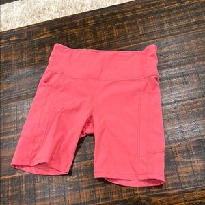 Athleta Pink Bike Shorts Lightweight Casual Wear